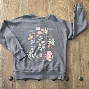 Abercrombie Kids Gray Floral Sweatshirt